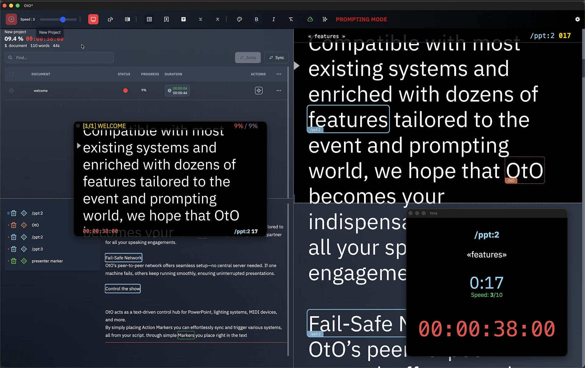 OtO: Text Orchestration